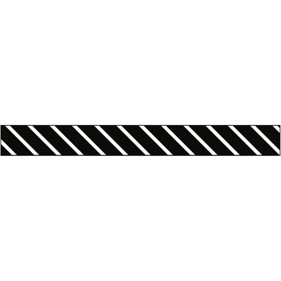 Glitter Ribbon .375 Inch X 3yd-Black Pinstripe