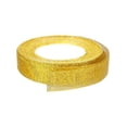 thumbnail image 1 of Glitter Ribbon, Gift Wrapping Ribbon, Satin Ribbon, DIY Craft Supplies, Wreath Ribbon, 3/8 Inch Gold Glitter Ribbon, Sparkling Satin Christmas Ribbon for Gift Wrapping Wreath Tree Garland Wedding, 1 of 2