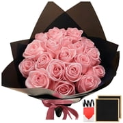 Glitter Roses Bouquet, DIY Artificial Flowers Bouquet, Birthday Gifts for Women Mom, Artificial Rose for Grandma Wife Girlfriend Valentines, Mothers Day, Anniversary, Graduation