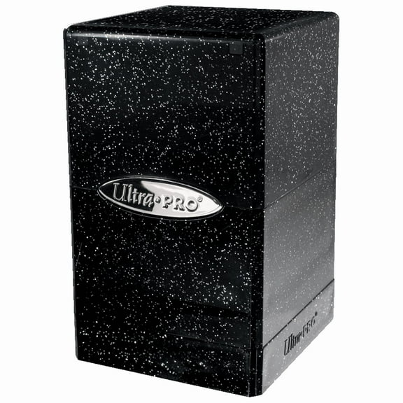 Ultra Pro Satin Tower Deck Box - Glitter Black New