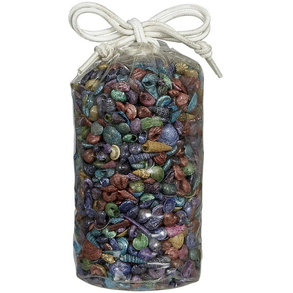 Glitter Seashell Mix in Vinyl Bag Craft Bulk Seashells Lot of Shells 3x6"