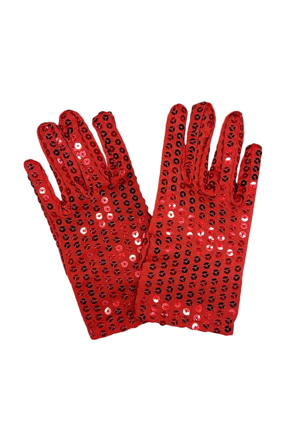 Glitter Sequin Gloves for Boys and Girls Silver Glitter Dance Gloves for Skating and Cosplay
