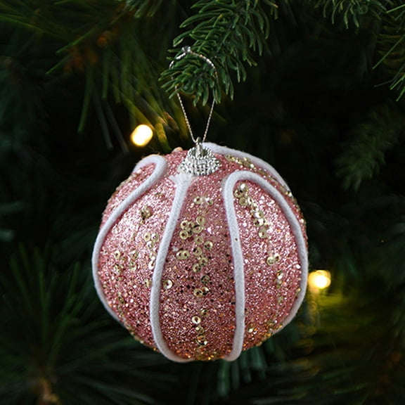 Glitter Sequin Hanging Ornament for Indoor Outdoor Christmas Wedding Party Holiday Celebration Decoration