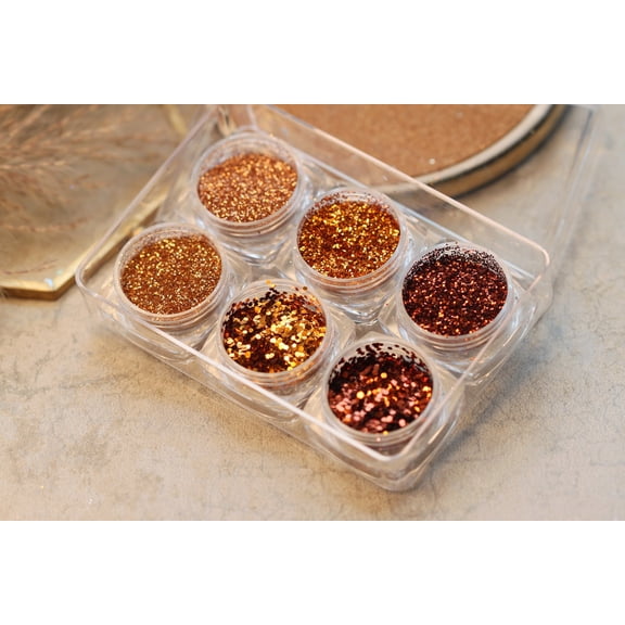 Glitter Sequin Jewelry Mixed Laser Powder High Gloss Gradient Nail Color Powder StickerSet