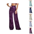 thumbnail image 1 of Glitter Sequin Pants Women Y2k Shimmering High Waisted Wide Leg Loose Sparkly Pants Dancewear Clubwear Concert Outfits, 1 of 5