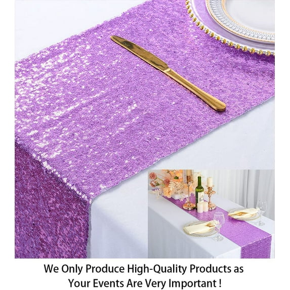 Dalrosia Glitter Sequin Table Runner 12x72 inch for Sparkling Your Party Home Table Docorations Happy Birthday Wedding Bridal Shower Baby Shower