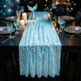 thumbnail image 1 of Glitter Sequin Table Runner 72 Inch Sheer Mesh Party Table Decor for Wedding Birthday Shower Banquet, 1 of 6