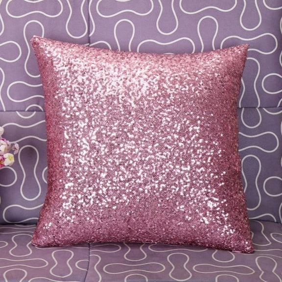 Glitter Sequin Throw Pillow Case 16x16, Reversible Color Changing Cushion Cover, Sparkly Square Home Decor for Sofa Bed, Magic Mermaid Sequins Pillowcase, Easy Clean Decorative Living Room Accent