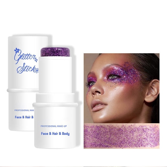 Glitter Sequins Stick For Eyes, Stage Makeup & Body - Shade 08# - 1 Stick, 8 Colors Roll On Powder Eyeshadow Glitter Eyeshadow Stick Eye Shadow Powder Makeup Pearl Sequins For Eyes Makeup Organizers