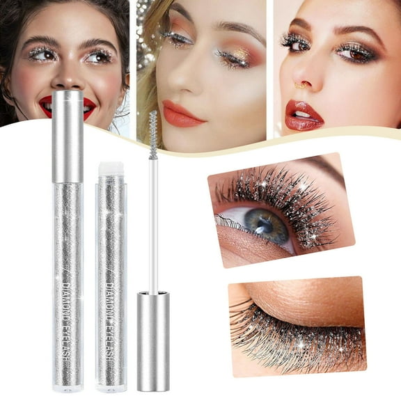 Glitter Shimmer Mascara - 1 Tube, 4D Glitter Lásh Mascara EyéLásh For Women Concert Makeup Long Lasting Thickening Lengthening & Easy To Remov, Easter, St. Patrick'S Day, Wedding, Makeup Organizers