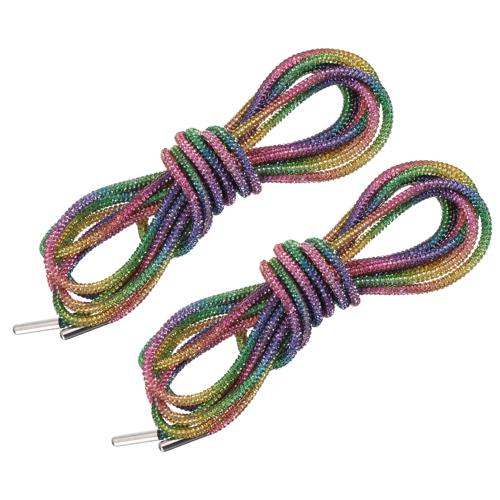 Glitter Shoelaces, 2pack 55'' Rhinestone Round Shoelaces