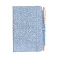 thumbnail image 1 of Glitter Small Notebook with Matching Pen, Pocket Size Journal with Elastic Cute Lined Notepad Set for Office Work, Travel & Daily Writing(Blue), 1 of 6