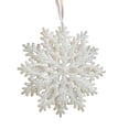 thumbnail image 1 of Glitter Snowflake Christmas Ornaments - Sparkling Snowflakes for Xmas Tree Decor, Winter Wonderland Party Supplies, Holiday Home Decorations for Indoor Outdoor Seasonal Festive Display, 1 of 6