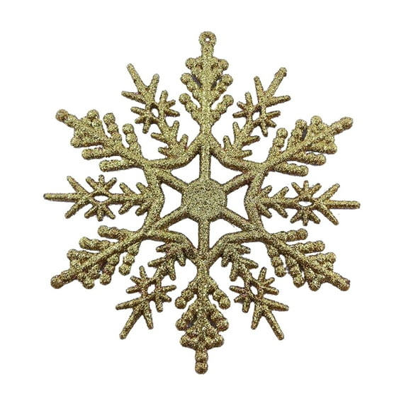 Glitter Snowflake Ornament, Ongmies Snowflake Ornaments with Glitter Finish - Multi-Color Shimmering Decor for Crafts, Christmas Decorations Indoor