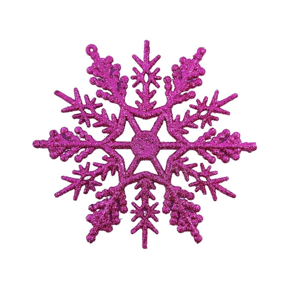Glitter Snowflake Ornament, Ongmies Snowflake Ornaments with Glitter Finish - Multi-Color Shimmering Decor for Crafts, Christmas Decorations Indoor