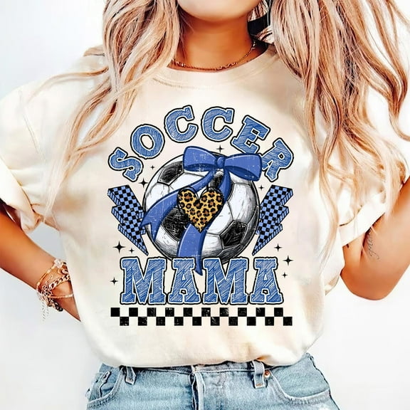 Glitter Soccer T-Shirt, Game Day Soccer Shirt, Retro Checkered Soccer Tee, Soccer Mama Shirt, Soccer Mom Tee, Leopard Soccer Coquette Shirt