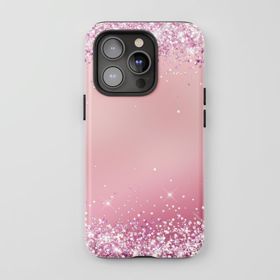 Glitter Sparkle For All iPhone Series Tough Phone Case Pink