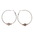 thumbnail image 1 of Glitter Sparkle Hoop-Earrings Silver-Tone Color #LQE2180, 1 of 2