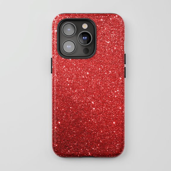 Glitter Sparkle Red For All iPhone Series Tough Phone Case