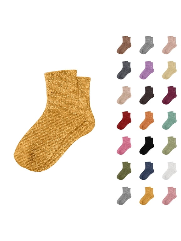 Glitter Sparkle Slouch Socks for Women 2026 Casual Fashion Comfortable Stretch Cute Mid Calf Socks