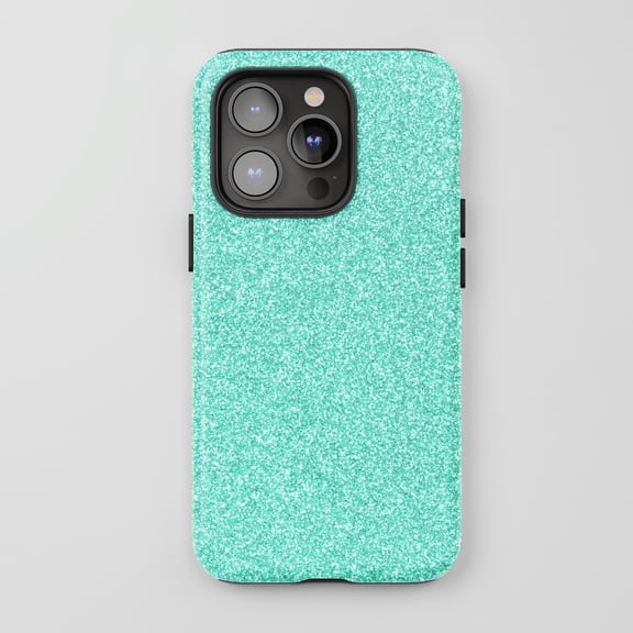 Glitter Sparkle for All iPhone Series Tough Phone Case Aqua