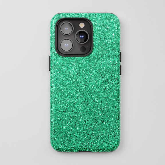 Glitter Sparkle for All iPhone Series Tough Phone Case Green