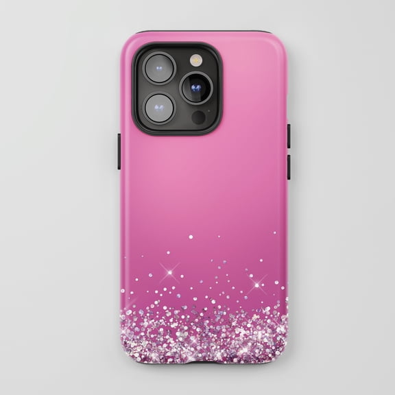 Glitter Sparkle for All iPhone Series Tough Phone Case Pink