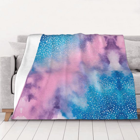 Glitter Sparkles Shimmer Printing Throws Blanket Fleece Soft Cozy Warm Plush for Travel Chair Bedroom Living Room Sofa 40"x30"