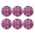 thumbnail image 1 of Glitter Sparkles Shimmer Set of 6 Faux Leather 4 Inch Coasters Drinks Tabletop Home Dinning Round Shape, 1 of 6