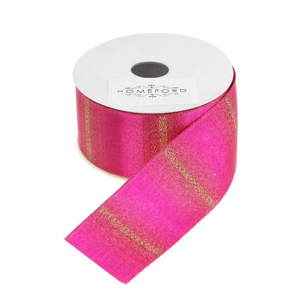 Pink Shiny Ribbon Glitter Sparkling Double Faced Satin Ribbon, Hot Pink, 1-1/2-Inch, 3 ...