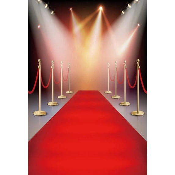 Glitter Stage Red Carpet Stair Star Photocall Backdrop Birthday Party Portrait Custom Photography Background Photo Studio Props