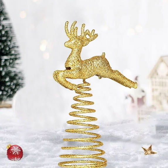 Glitter Star Christmas Tree Topper Mini Christmas Tree Star Topper for Small Christmas Tree Decoration/ Christmas Tree Top Decoration Pendant A