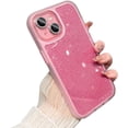 thumbnail image 1 of Glitter Star Clash 2-in-1 Hard Phone Case, Simple and Premium with Glitter Paper, Drop Resistant and Wear Resistant, for iPhone 15 14 13 12 11 Pro Max Phone Case (Pink,iPhone 12 Pro), 1 of 7