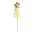 thumbnail image 1 of Glitter Star Fairy Wand for Princess Dress Up, Gold Magic Wand with Tulle & Colorful Ribbons, Angel Role Play Prop for Birthday, Halloween, Christmas, Wedding & Themed Party Favors,Gold-1Pcs, 1 of 8