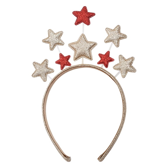 Glitter Star Headband Star Headpiece Halloween Headband Funny Hairband Christmas Party Headwear Holiday Festival Hair Accessories for Girls Kids Women