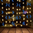 thumbnail image 1 of Glitter Star Moon Garland Banner Decor, 10 Feet Star Hanging Bunting Banner Gold Bright Moon Paper Garland for Graduation Class Congrats Grad Eid Muburak Party Decoration, 1 of 7