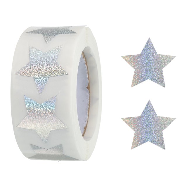 Glitter Star Stickers 1 Inch 1 Roll DIY Adhesive Sparkling Labels Notes ...