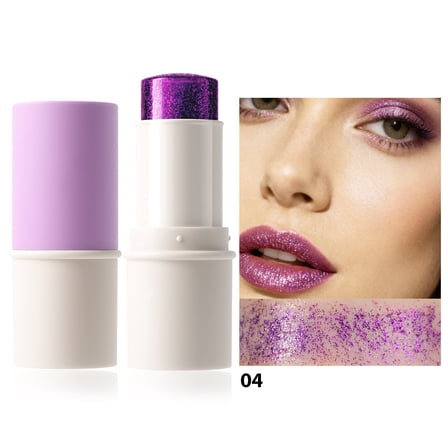 Glitter Stick, Face Glitter Crayon, Multi-Use Body Hair Nail Glitter Makeup, Long-Lasting High Shine Cosmetic Glitter for Festivals Concerts Parties Stage Performances