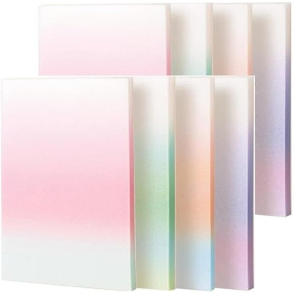 Glitter Sticky Notes, 4/6/8 Packs Glitter Notepad Sticky Notes, 3 * 3″ Transparent Self-Stick Note (2Pcs*4 Packs-A)