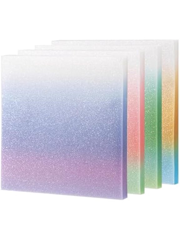 Glitter Sticky Notes, 4/6/8 Packs Glitter Notepad Sticky Notes, 3 * 3″ Transparent Self-Stick Note (4 Packs-A),One Size,4 Packs-A