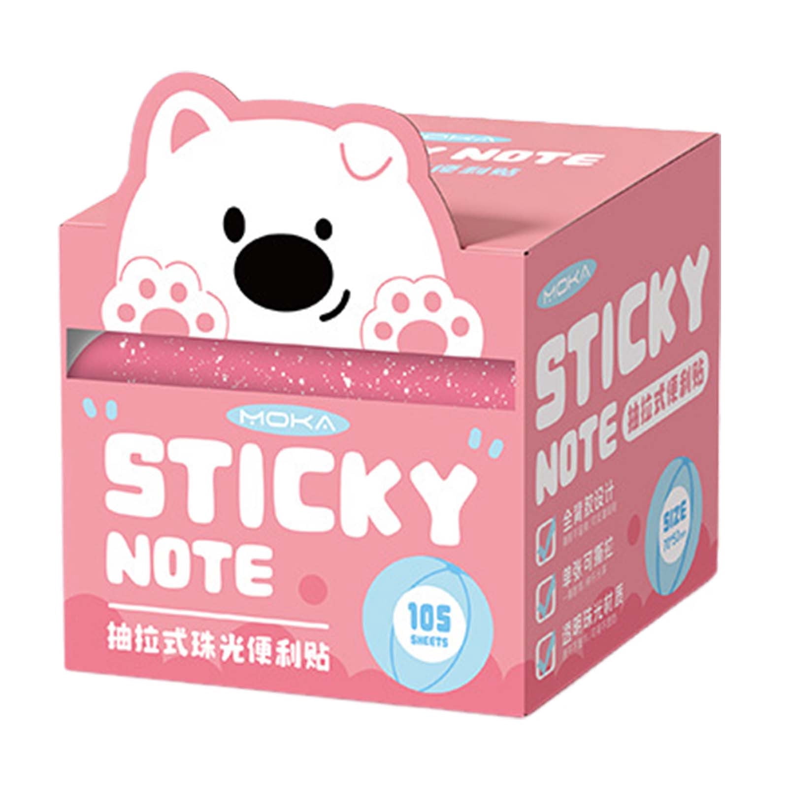 Glitter Sticky Notes, Waterproof Quick Dry Transparent Self-Adhesive ...