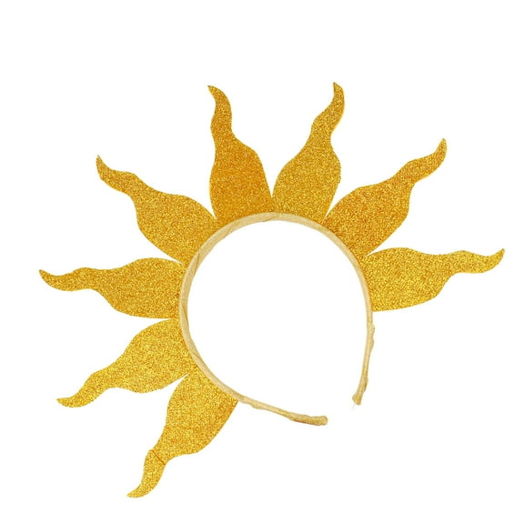Glitter Sun Headband Sun Goddesses Halos Headbands Rave Party Hair Accessories Fire Headband Flame Hairband Halloween