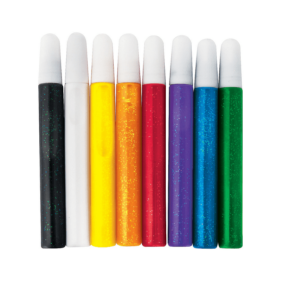 Glitter Suncatcher Paint Pens Set - Basic Supplies - 24 Pieces