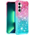 thumbnail image 1 of Glitter Telephone Case for Samsung A15 5g Case Clear Silicone for Women Girls, Cute Gold Cover Samsung Galaxy A15 5g Case Shockproof Aesthetic Durable Bumpers (Pink-Green), 1 of 14