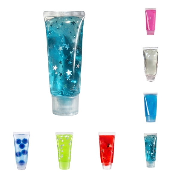 Glitter Toothpaste Squishy Stress Relief Toy Slow Rising Soft Squeeze Ball Sensory Fidget Toy for Anxiety ADHD Autism Kids Adults Portable Hand Therapy Stress Ball