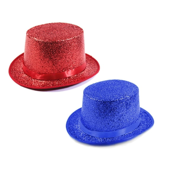 Glitter Top Hat Jazz Fedora Hat Vibrant Multicolor Party Costume Accessory Durable Lightweight Festive Performance Decor Fashionable Headwear 57cm/22.44''