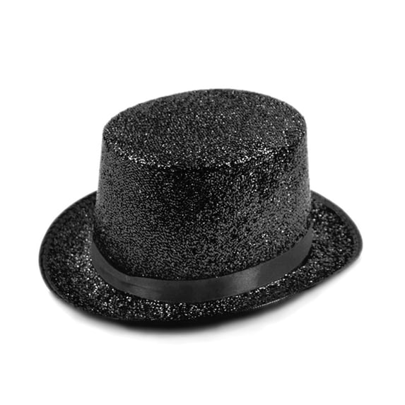 Glitter Top Hat Vibrant Multicolor Party Costume Accessory Durable Lightweight Festive Performance Decor Fashionable Headwear