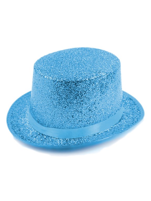 Glitter Top Hat Wide Brim Fedora Hat Parade Carnivals Holiday Top Hat Short Brim Magician Costume for Outdoor Gatherings