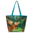 thumbnail image 1 of Glitter Tote Bag, Moose Print Bag, 1 of 1