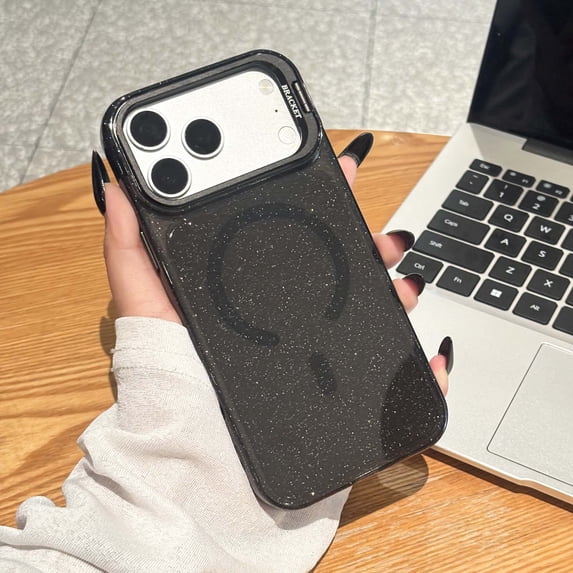 Translusan Glitter Translucent TPU+PC Case for iPhone 17, Compatible with MagSafe ...